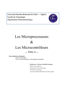 Cours Microprocesseurs & Microcontrôleurs (Tome 01)