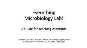 Microbiology Lab Guide for Teaching Assistants