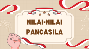 Nilai-Nilai Pancasila Presentasi Cokelat Ilustrasi