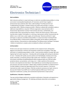 Electronics Technician I