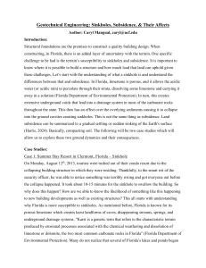 Sinkholes & Subsidence: Geotechnical Engineering in Florida