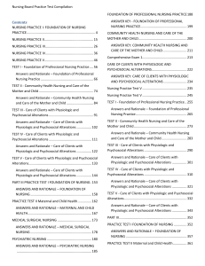 Nursing Board Practice Test Compilation