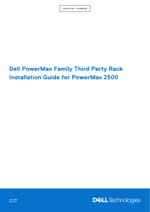 Dell PowerMax 2500 Third Party Rack Installation Guide