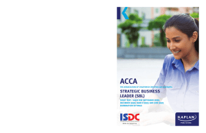 ACCA Strategic Business Leader (SBL) Study Text