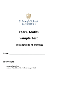 Math year 6