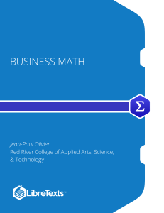 Book BUSINESS MATH by Jean-Paul Olivier