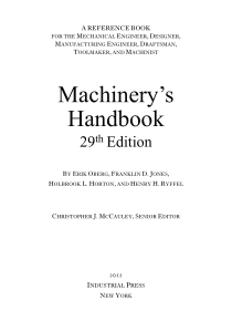 Machinery's Handbook 29th Edition