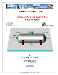 ASME Section I & VIII Fundamentals Course Material