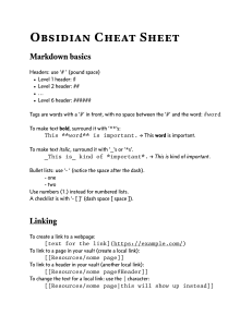 Markdown Cheat Sheet