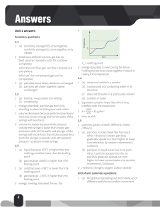 Science Unit 1 Answer Key