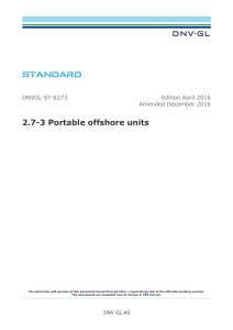 DNVGL-ST-E273 Standard for Portable Offshore Units