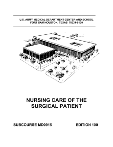 09. Nursing Care of the Surgical Patient author Joe McNaul