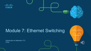 Ethernet Switching: Frames, MAC Addresses, and Switch Operations