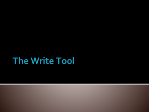 The Write Tool: Essay Writing Process Presentation