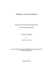 Viscosity of Acid Gas Thesis: H2S & CO2 Mixtures