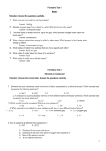 Formative Test -Science