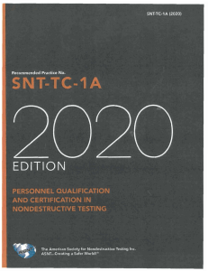 ASNT snt-tc-1a-2020