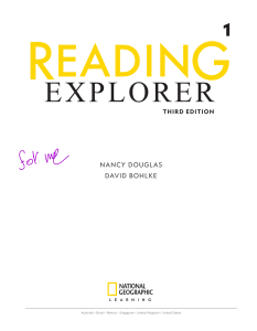 Reading Explorer 1 Textbook: English Language Learning