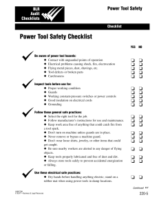 Power Tool Safety Checklist