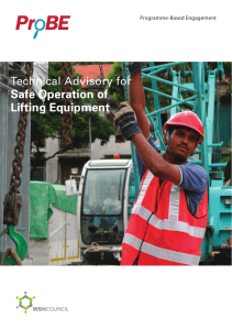 11. Safe Operation of Lifting Equipment