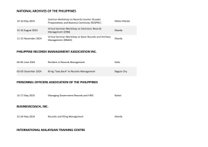 Seminar on Records Management