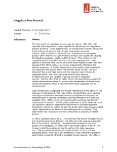 Coagulase Test Protocol