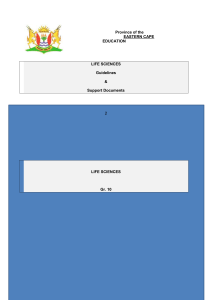 Life Sciences Grade 10 Guidelines & Support