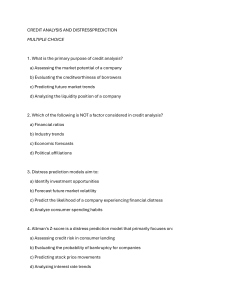 MC - CREDIT ANALYSIS AND DISTRESSPREDICTION