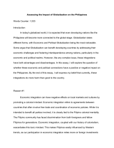 Assessing the Impact of Globalization on the Philippines 