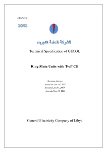 GECOL Ring Main Units Technical Specification