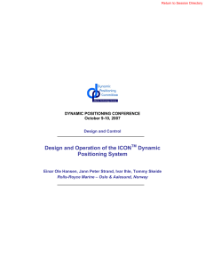 ICON Dynamic Positioning System Design & Operation