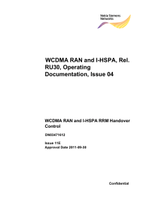 WCDMA RAN & I-HSPA RRM Handover Control Doc