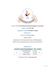 ENV401 Final Report