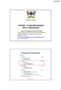 Lecture 2 Fluid Statics 2024