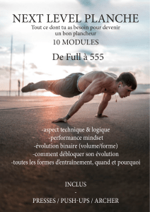 Next Level Planche : Guide d'entraînement Calisthénie