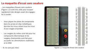 Maquettes d'essai sans soudure et circuits électroniques