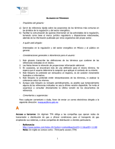 Glosario de Términos del Sector Energético en México