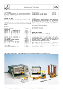 Inductance of Solenoids Lab Experiment Guide