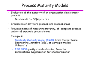 Process Maturity Models: CMM & Cyclomatic Complexity