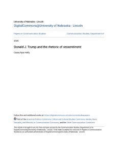 Trump's Rhetoric of Ressentiment: A Communication Study