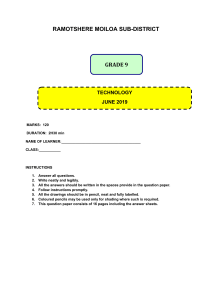 Grade 9 Technology Exam Paper - June 2019