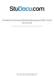 Business Marketing Management Test Bank