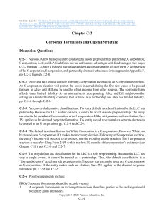 Corporate Formations & Capital Structure: Textbook Chapter