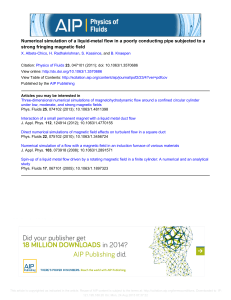 Liquid-Metal Flow Simulation in Magnetic Field