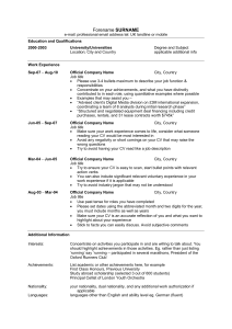 CV Template: Professional Resume Guide