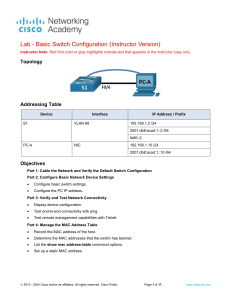 1.1.7 Lab - Basic Switch Configuration - ILM