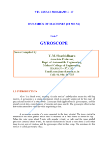 Dynamics of Machines - Gyroscope