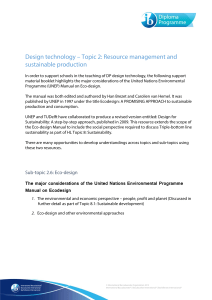 Eco-Design Resource Management & Sustainable Production