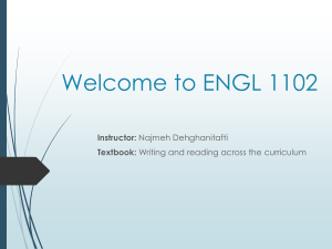 01. Welcome to ENGL 1102(1)