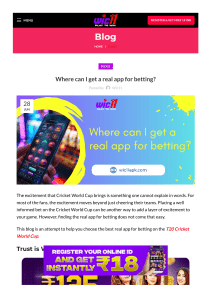 Where can I get a real app for betting?